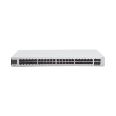 UniFi Switch USW-Pro-48, Capa 3 de 48 puertos Gigabit RJ-45 + 4 puertos 1 10G SFP+, pantalla informativa