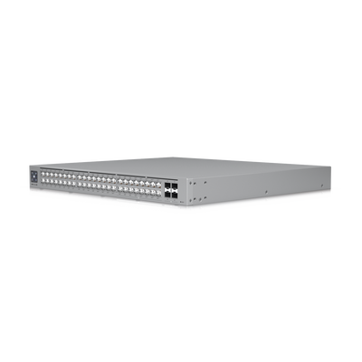 UniFi Switch Pro Max 48 POE, con funciones capa 3, 48 puertos (16 puertos 2.5 GbE (8 POE++ y 8 POE+) y 32 puertos 1 GbE (24 POE+ y 8 POE++)), 2 puertos SFP+ 10G, POE++ 720W, pantalla informativa