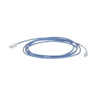 Cable de Parcheo TX6, UTP Cat6, Diámetro Reducido (28AWG), Color Azul, 45ft