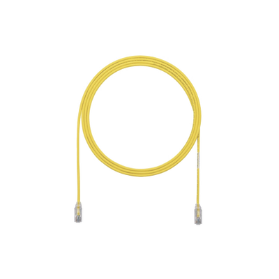 Cable de Parcheo TX6, UTP Cat6, Diámetro Reducido (28AWG), Color Amarillo, 5ft