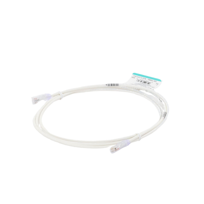 Cable de Parcheo TX6, UTP Cat6, Diámetro Reducido (28AWG), Color Blanco Mate, 7ft