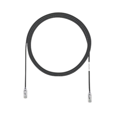 Cable de Parcheo TX6, UTP Cat6, Diámetro Reducido (28AWG), Color Negro, 8 ft