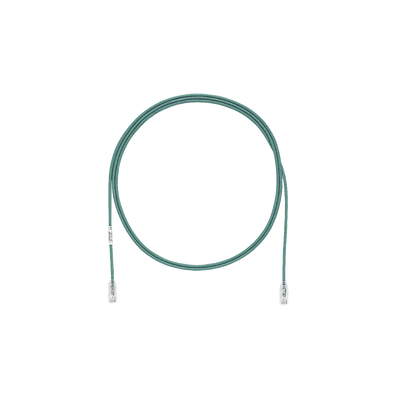 Cable de Parcheo TX6, UTP Cat6, Diámetro Reducido (28AWG), Color Verde, 9 ft