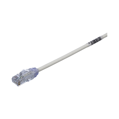 Cable de Parcheo UTP Cat6A, CM LSZH, Diámetro Reducido (28AWG), Color Blanco Mate, 1ft