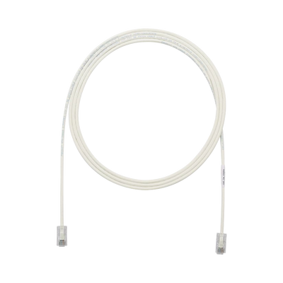 Cable de Parcheo UTP Cat6A, CM LSZH, Diámetro Reducido (28AWG), Color Blanco Mate, 10 ft