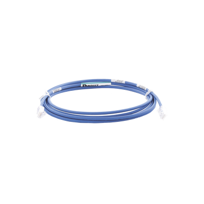 Cable de Parcheo UTP Cat6A, CM LSZH, Diámetro Reducido (28AWG), Color Azul, 10ft