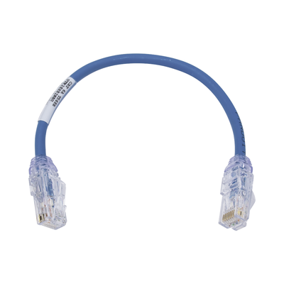 Cable de Parcheo UTP Cat6A, CM LSZH, Diámetro Reducido (28AWG), Color Azul, 1ft