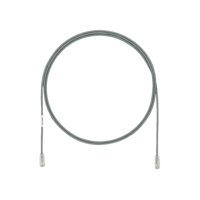 Cable de Parcheo UTP Cat6A, CM LSZH, Diámetro Reducido (28AWG), Color Gris, 1 ft
