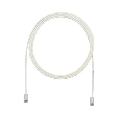 Cable de Parcheo UTP Cat6A, CM LSZH, Diámetro Reducido (28AWG), Color Blanco Mate, 20ft