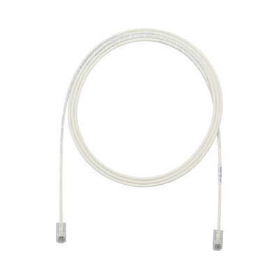 Cable de Parcheo UTP Cat6A, CM LSZH, Diámetro Reducido (28AWG), Color Blanco Mate, 30 ft