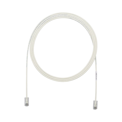 Cable de Parcheo UTP Cat6A, CM LSZH, Diámetro Reducido (28AWG), Color Blanco Mate, 35 ft