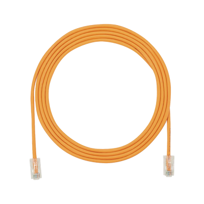 Cable de Parcheo UTP Cat6A, CM LSZH, Diámetro Reducido (28AWG), Color Naranja, 3ft
