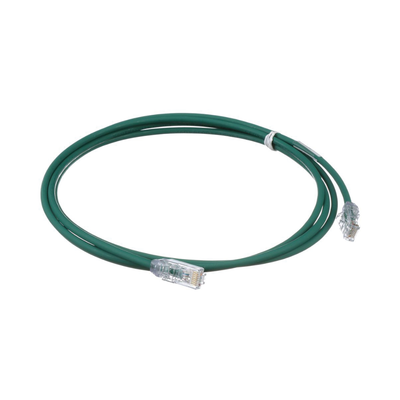Cable de Parcheo UTP Cat6A, CM LSZH, Diámetro Reducido (28AWG), Color Verde, 5ft