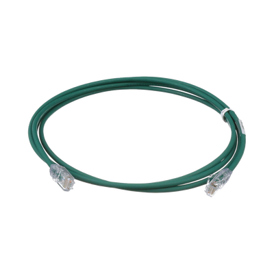 Cable de Parcheo UTP Cat6A, CM LSZH, Diámetro Reducido (28AWG), Color Verde, 5ft