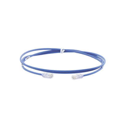 Cable de Parcheo UTP Cat6A, CM LSZH, Diámetro Reducido (28AWG), Color Azul, 6ft