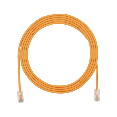 Cable de Parcheo UTP Cat6A, CM LSZH, Diámetro Reducido (28AWG), Color Naranja, 7ft