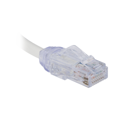 Cable de Parcheo UTP, Cat6A, Diámetro Reducido (28 AWG), CM LSZH, Color Blanco Mate, 8in (20.3cm)