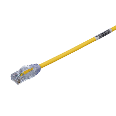 Cable de Parcheo UTP, Cat6A, Diámetro Reducido (28 AWG), CM LSZH, Color Amarillo, 8in (20.3cm)