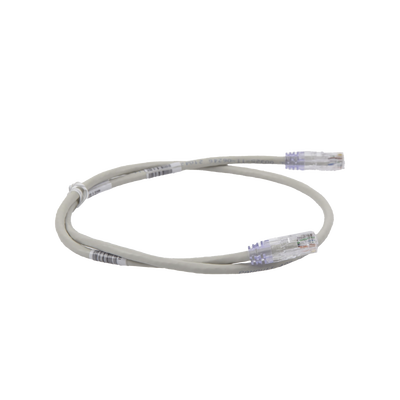 Cable de Parcheo TX6, UTP Cat6, 24 AWG, CM, Color Gris, 3ft