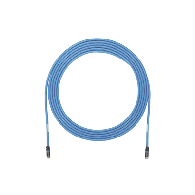 Cable de Zona U UTP Cat6A, Con Plug Modular en Cada Extremo, Conductor 23 AWG Sólido, CMP (Plenum), 100 ft, Color Azul