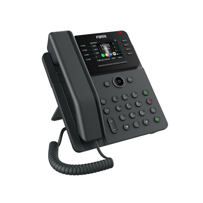 Teléfono IP Wi-Fi Empresarial,Bluetooth, 12 líneas SIP, pantalla a color 2.8", PoE, puertos Gigabit, conferencia local de 6 vías.