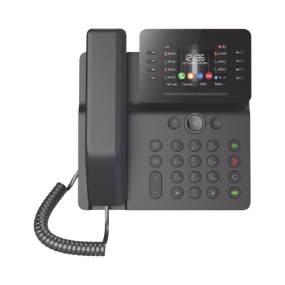 Teléfono IP Empresarial Esencial WiFi   Bluetooth, 12 líneas SIP, pantalla a color 3.5", PoE, puertos Gigabit, conferencia local de 6 vías.