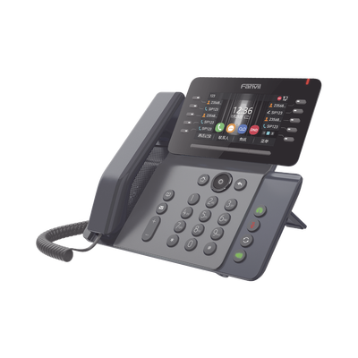 Teléfono IP Empresarial Esencial WiFi   Bluetooth, 20 líneas SIP, pantalla a color 4.3" ajustable, PoE, puertos Gigabit, conferencia local de 6 vías.