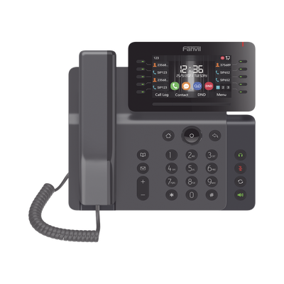 Teléfono IP Empresarial Esencial WiFi   Bluetooth, 20 líneas SIP, pantalla a color 4.3" ajustable, PoE, puertos Gigabit, conferencia local de 6 vías.