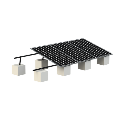 Montaje para Panel Solar, Riel "8" de 5400mm para Módulos con Espesor de 30-35mm, Velocidad de Viento Máx. 136km h (20° a 45°) Con Anodizado Negro