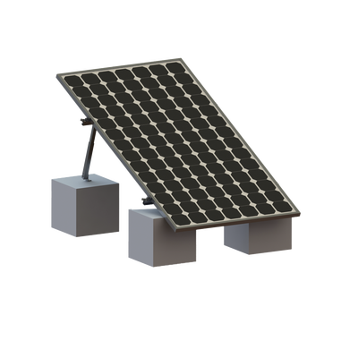 Montaje para Panel Solar, Riel "8" de 1400mm para Módulos con Espesor de 35mm, Velocidad de Viento Máx. 136km h (20° a 45°)