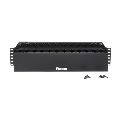 Organizador de Cables Horizontal PatchLink, Doble (Frontal y Posterior), Para Rack de 19in, 2UR