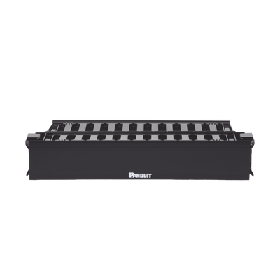 Organizador de Cables Horizontal PatchLink, Doble (Frontal y Posterior), Con Tapa Extendida, Para Rack de 19in, 2UR