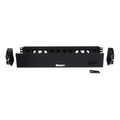 Organizador de Cables Horizontal PatchLink, Sencillo (Solo Frontal), Con Tapa Extendida, Para Rack de 19in, 2UR