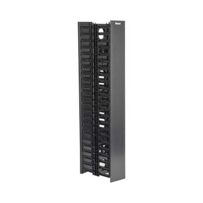 Organizador Vertical NetRunner, Doble (Frontal y Posterior), de 22.5 UR, 4.9in de Ancho, Color Negro