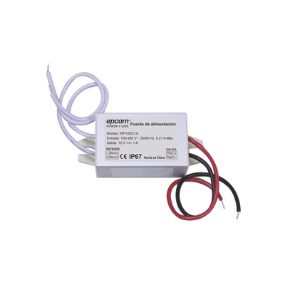 Fuente 12 V   1 Amper   Waterproof   Intemperie grado IP67