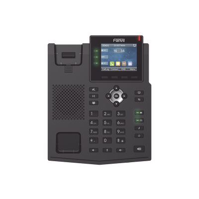 Teléfono IP Empresarial con Estándares Europeos, 6 lineas SIP con pantalla LCD a color, puertos Gigabit, IPv6, Opus y conferencia de 3 vías, PoE DC