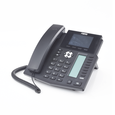 Teléfono IP empresarial para 16 lineas SIP con 2 pantallas LCD a Color, 8 teclas BLF DSS y conferencia de 3 vías, PoE