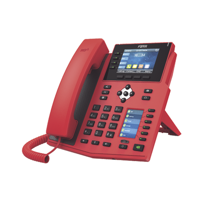 Teléfono IP Empresarial con Estándares Europeos, 16 lineas SIP con pantalla LCD de 3.5" a color, 6 teclas DSS BLF, puertos Gigabit, IPv6, Opus y conferencia de 3 vías, PoE DC (incluye fuente).