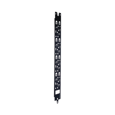Panel Administrador de Cables Vertical para Gabinete FlexFusion™ de 42RU, Acepta Anillos en D, Anillos S1DR, S2DR y L; S1LR, S2LR, Color Negro