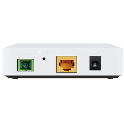 ONU ONT - Unidad de Red Óptica XPON dual EPON GPON   1 Puerto RJ45 10 100 1000 Mbps   1 puerto XPON Conector SC APC   Equipo Bridge   Longitud de Onda Up: 1310 nm Dw: 1490 nm