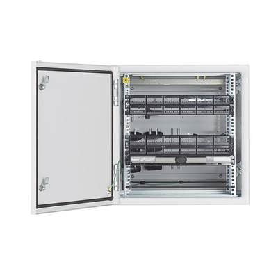 Gabinete Industrial Preconfigurado de Montaje en Pared, Fabricado en Acero Bajo en Carbono, Protección NEMA 4 4X 12 IP66, de 12 UR, Color Gris