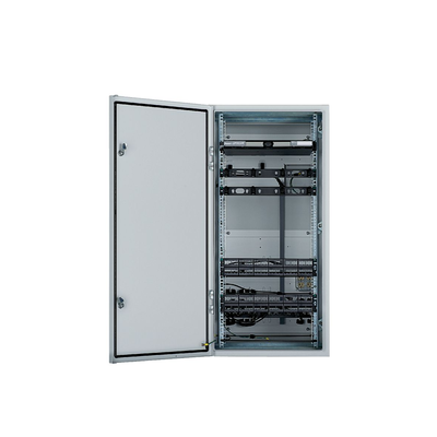 Gabinete Industrial Preconfigurado de Montaje en Pared, Fabricado en Acero Bajo en Carbono, Protección NEMA 4 12 IP66, de 26 UR, Color Gris