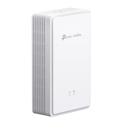 Punto de Acceso GPON Omada   WiFi 6 AX1800   1 puerto GPON   1 Puerto FXS   2 Puertos 10 100 1000 RJ45   Mesh Omada   Configuración por Controlador o Stand-Alone   Para Montaje en Pared