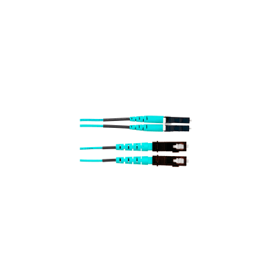 Jumper de Fibra Optica Multimodo 50 125 OM4, LC-SC Duplex, LSZH, Color Aqua, 6 Metros