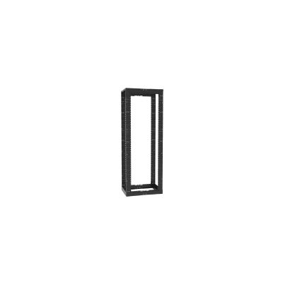 Rack de Cuatro Postes Estándar de 19", Rieles Con Orificio Para Tuerca Enjaulada, Profundidad Ajustable de 23 a 42 in, 45 Unidades de Rack, Color Negro