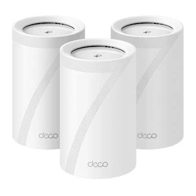 KIT 3 Routers Inalámbrico MESH Interior para Hogar   Triple Banda Wi-Fi 7 BE9300 Mbps   2 Puerto 2.5 Gigabit WAN LAN   4 Antenas Internas   Operación Multi-Link MLO   Administración Mediante la App Deco (iOS, Android)   HomeShield