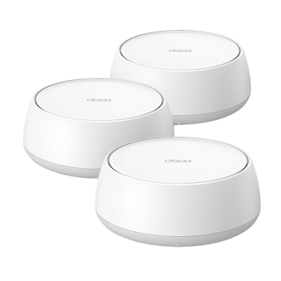 Kit Routers Inalámbricos MESH Interior para Hogar   Doble Banda Wi-Fi 7 BE3600 Mbps   2 Puerto 1 Gigabit WAN LAN   4 Antenas Internas   Operación Multi-Link MLO   Administración Mediante la App Deco (iOS, Android)   HomeShield
