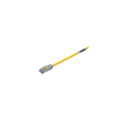 Cable de Parcheo UTP Cat6A, CM LSZH, Diámetro Reducido (28AWG), Color Amarillo, 5ft
