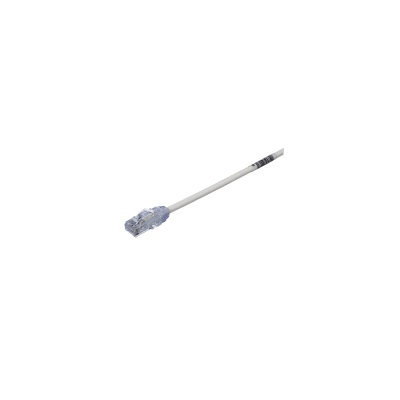 Cable de Parcheo UTP Cat6A, CM LSZH, Diámetro Reducido (28AWG), Color Blanco Mate, 65 ft
