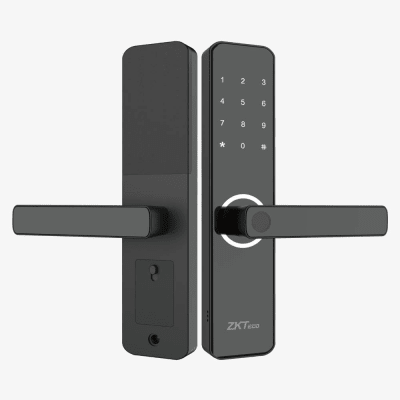 Cerradura Inteligente ML100 con Huella Digital y Wi-Fi   Mortise Europeo DIN   Sensor Capacitivo   Control Remoto vía App   Compatible con ZSmart   Código Aleatorio   Puerto de Carga de Emergencia Micro-USB